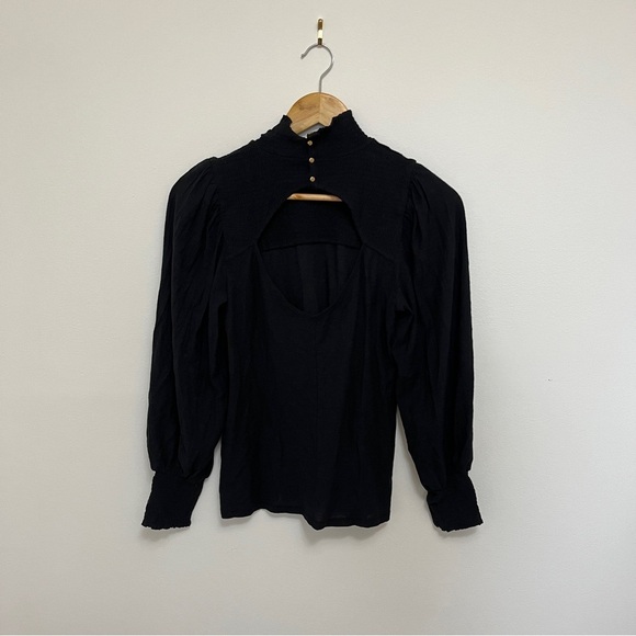 NEW NATION LTD sandrine tee in jet black Size Small - Picture 5 of 5